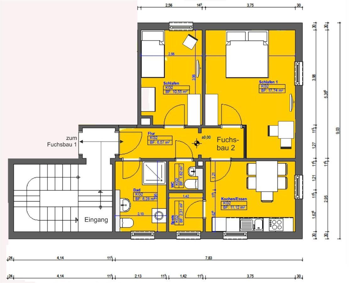 Apartamento Zum Fuchsbau Hettstadt Exterior foto